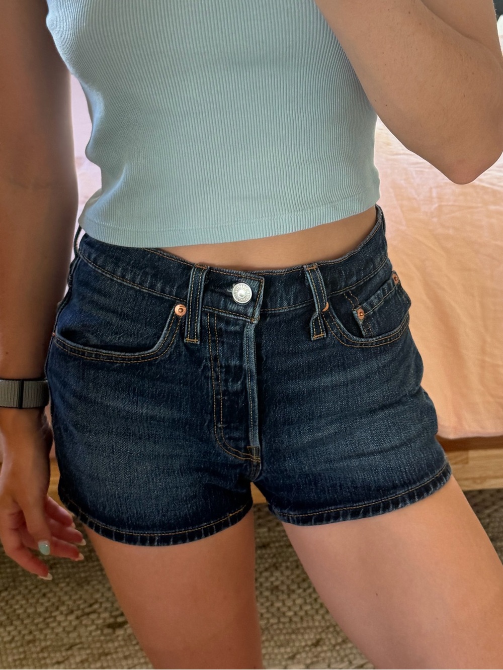 Levi's Dark Blue Denim Women's Jean Shorts